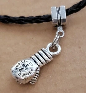 1 Burden of Proof Holy Cross 3D Boxing Glove Pendant Charm fit Bracelet Keychain - Picture 1 of 12