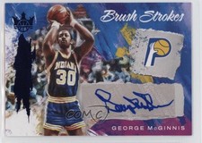 2022-23 Panini Court Kings Brush Strokes Sapphire /25 George McGinnis Auto HOF