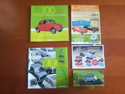 100 Anni di Italia in Automobile Fiat Nuova 500 1957 Cinquecento 1/43 Die Cast - Immagine 1 di 2