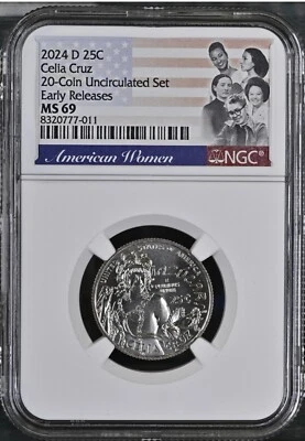 2024-D Celia Cruz American Women Qtr NGC MS 69 ER * TOP POP! * - Image 1 of 2