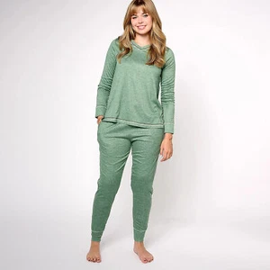 Juego de pijama Cuddl Duds talla M sonido regular para dormir con detalle de puntada VERDE A516684 - Imagen 1 de 1