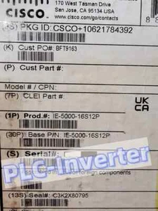 Cisco IE-5000-16S12P Nuevo Genuino Envío Gratuito Sellado de Fábrica/ - Imagen 1 de 12