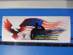 First Responder decal america flag hero thin line vinyl police military graphic - Picture 1 of 2