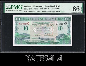 NORTHERN IRELAND 10£ POUNDS 1997 P-336a PMG 66 GEM UNC EPQ **SCARCE** - Picture 1 of 2