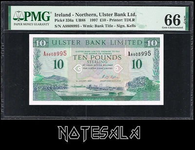 NORTHERN IRELAND 10£ POUNDS 1997 P-336a PMG 66 GEM UNC EPQ **SCARCE** - Image 1 of 2