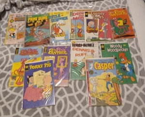 12 KIDS COMIC BOOKS RICHIE RICH,CASPER,PINK PANTHER.DENNIS THE MENACE MORE - Picture 1 of 1