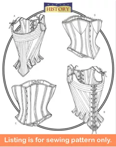 PATRÓN DE COSTURA Mujeres Disfraz Corsé Medieval Renacimiento Colonial Ropa Interior 4254 - Imagen 1 de 3