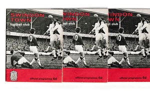 Swindon Town 1966/67 Division 3 Selection of Home League Programmes from menu - Picture 1 of 4