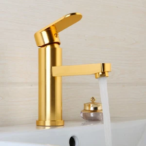 Grifo mezclador fregadero de lavabo Gold Space aluminio grifo de una sola palanca baño - Imagen 1 de 12