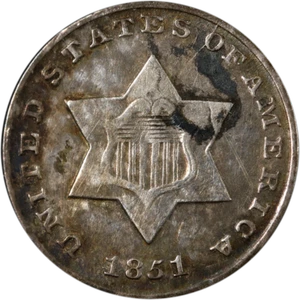 1851 Three (3) Cent Silver Great Deals From The Executive Coin Company - Picture 1 of 2