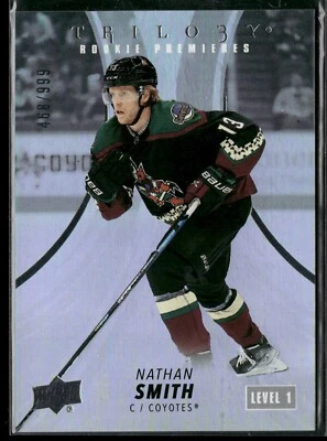 Nathan Smith 2022-23 Upper Deck Trilogy Premieres 468/999 Level 1 #101 Rookie RC - Image 1 of 2