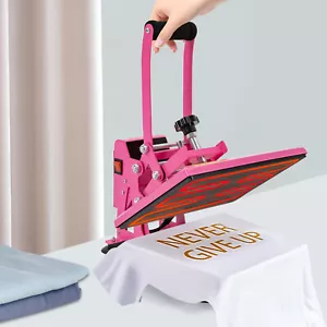 NEW 11.8*9inches Heat Press Machine FOR DIY T Shirts/T Shirt Press Machine Pink - Bild 1 von 21