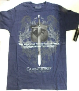 HBO T.V. SERIES GAME OF THRONES MENS T- SHIRT-SMALL-YOU WIN OR DIE - Picture 1 of 6