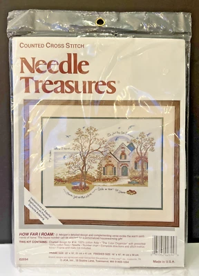 NUEVO Kit de punto de cruz contado Needle Treasures HOW FAR I ROAM 16X12" 02694 Morgan Foto 1 de 4