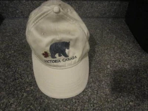VICTORIA CANADA EMBROIDERED HAT / BASEBALL CAP BEIGE WITH PIN BY KNP - Picture 1 of 8