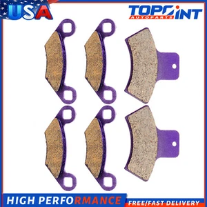 For Polaris Sport 400L 4x4 Magnum 425 Carbon Fiber Brake Pads Front & Rear - Picture 1 of 5