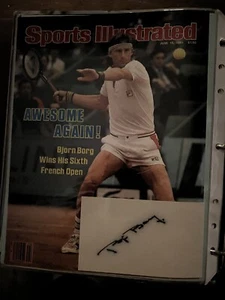 Bjorn Borg Tennis Star Signed 3x5 Index Card With SI Cover - Picture 1 of 1