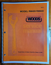 Woods RM400 RM600 Mower Operator Parts & Service Manual F-6751 1/83