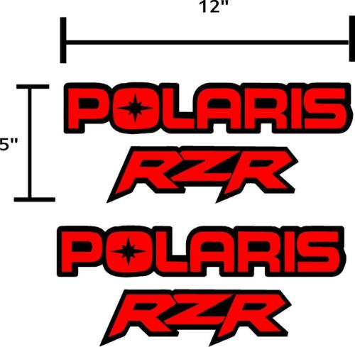 2 pack Polaris RZR decals stickers graphics.
