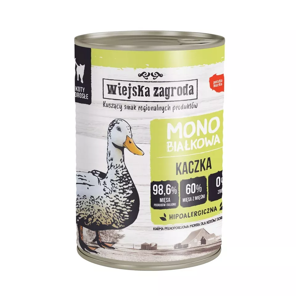 5905342290278 WIEJSKA ZAGRODA Monoprotein Duck - nassfutter für Katzen - 400g wi - Bild 1 von 1