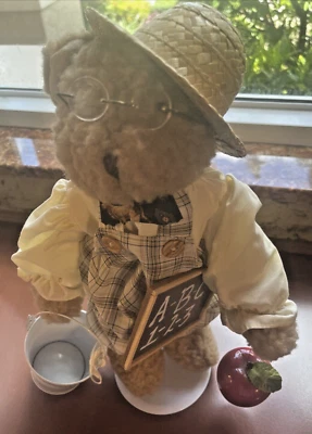 Custom 14.5" Teacher Teddy Bear collectors item incl. stand - Image 1 of 4