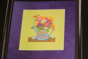 Earth Laughs in Flowers watering can lime green Artiste Counted Cross Stitch Kit - Picture 1 of 1
