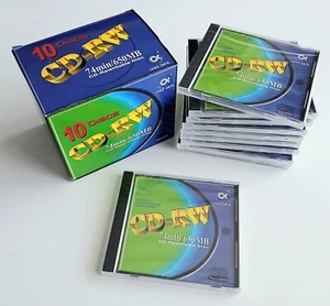 LEAD DATA CD-RW 650 Mo 4x 74 minutes Lot de 10 disques neuf sous blister - Photo 1/4
