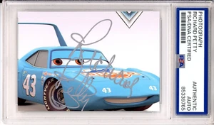 RICHARD PETTY DISNEY CARS SIGNED PHOTOGRAPH AUTOGRAPHED PSA DNA COA CERTIFIED - Picture 1 of 2
