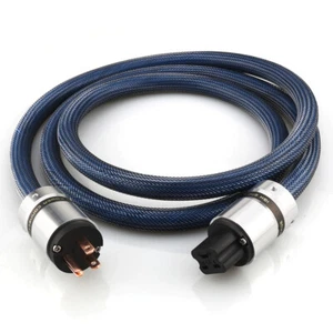 Cable plateado enchufe de cobre puro EE. UU./UE con adaptador C19 IEC cable de alimentación HIFI - Imagen 1 de 8