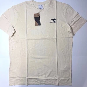 Diadora New Light Gray T-shirt Italian Fashion Sport Soccer Casuals Ultras - Picture 1 of 7