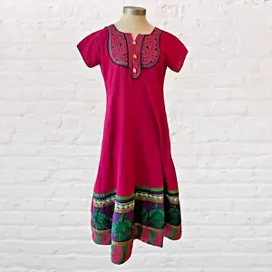 Kameez Kurti Tunika Stil Oberteil oder Kleid XL indisch pakistanisch handgefertigt in Indien - Bild 1 von 9