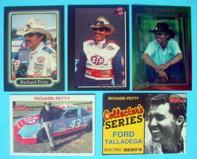 Richard Petty 1990 1992 1995 MAXX Premier #43 & HTF Racing Champions 5 Card Lot  - Image 1 of 4
