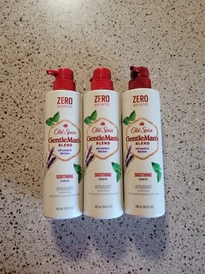 3 Old Spice Gentleman's Blend Lavender & Mint Soothing Shampoo 14.8 oz Each NEW  - Image 1 of 4