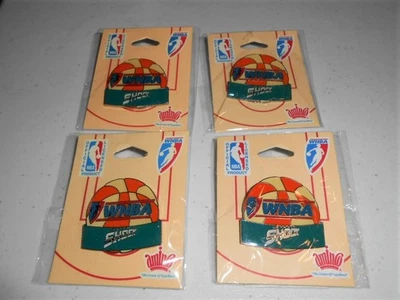 Detroit Shock WNBA Basketball Pin Set of 4 UNOPENED Pinback NOS JUST FOUND! sa - Image 1 of 2