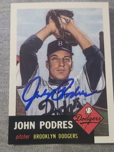 1953 Topps Archives Reprint John Podres #263 *IP* handsigniert - Bild 1 von 2