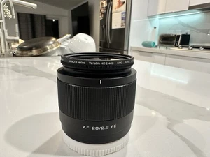 Viltrox 20mm f/2.8 Sony E Mount Wide Angle Prime FE Lens With ND Filter - Picture 1 of 9