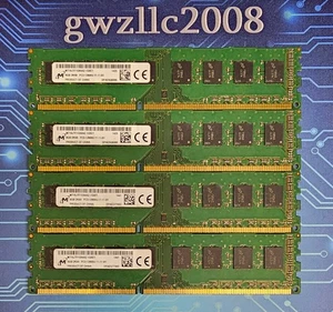32GB (4x8GB) PC3-12800u DDR3-1600MHz 2Rx8 Non-ECC Micron MT16JTF1G64AZ-1G6E1 - Picture 1 of 2