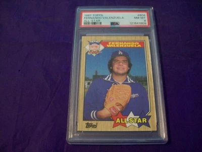 1987 TOPPS #604 FERNANDO VALENZUELA (DODGERS) PSA 8 - Image 1 of 2