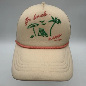 Sombrero de Camionero Anthropologie - Be Back Never Beach Beige Estilo Años 80 - Imagen 1 de 5