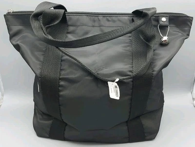 Bath & Body Works Black Zebra Lined Tote With Bell 16"×12"  - Image 1 of 4