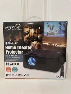 SC-82P 3.97-inch Home Theater Bluetooth Projector with Crystal Clear 7000 Lum. - Image 1 of 3