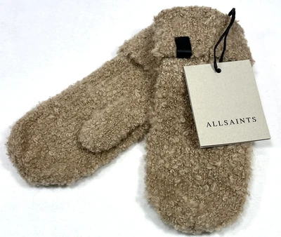 All Saints Teddy Mittens Beige Oatmeal Super Soft NWT - Image 1 of 4