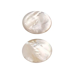 2 Pcs Shell Round Material Jewelry Designs Beads White Accessories - Picture 1 of 11