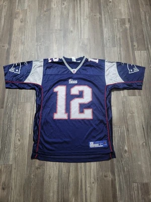 Camiseta De Colección New England Patriots Para Hombre Grande NFL Fútbol Tom Brady Reebok Foto 1 de 4