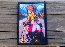 Motorcycle Girl Morale Patch Hook and Loop Army Sexy Biker Tactical 2A Gear