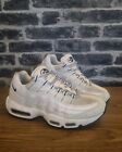 Nike Air Max 95 Triple White Trainers Size UK 8 Mens White Black Leather Running