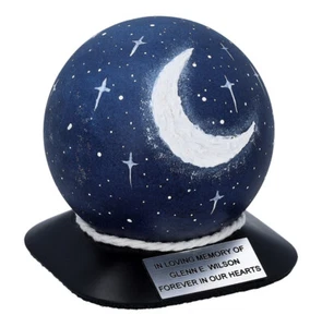 Keepsake with moon and stars Mini urn for part of ashes - Picture 1 of 6