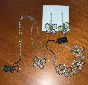 Vintage Signed Butler Fifth Avenue Collection Butterfly Necklace Parure - Picture 1 of 9