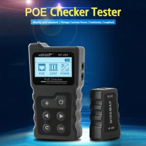 NF-488 LCD Netzwerkkabeltester PoE-Checker mit Kabeltester Multifunktional T5J5 - Afbeelding 1 van 11