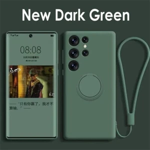 Étui téléphone magnétique Samsung Galaxy en silicone avec support S24 S23 S22 S21 Ultra Plus - Photo 1 sur 22